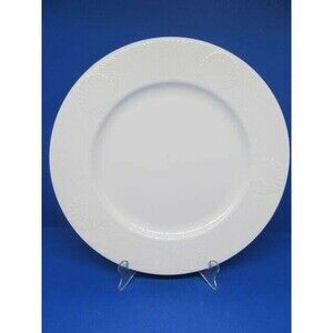 Mikasa Sea Quest 12"  Large White Chop Plate Embossed Shells